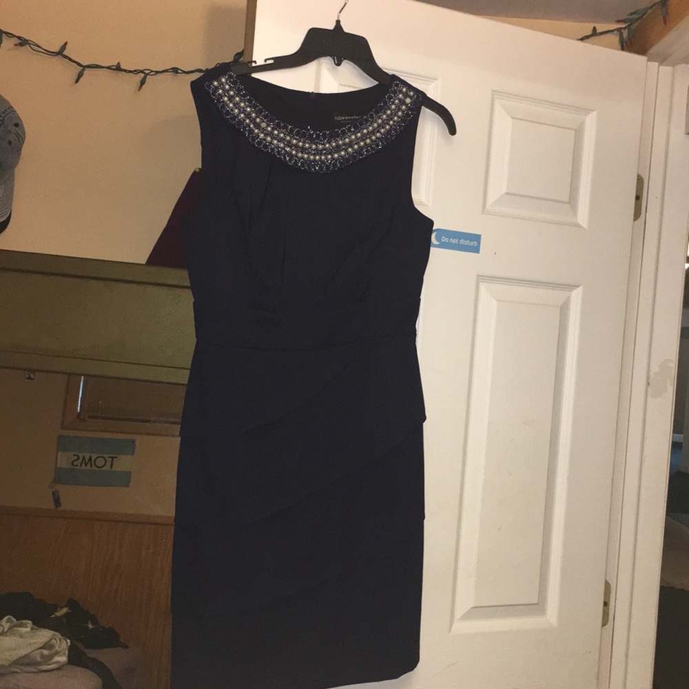 Navy blue elegant dress